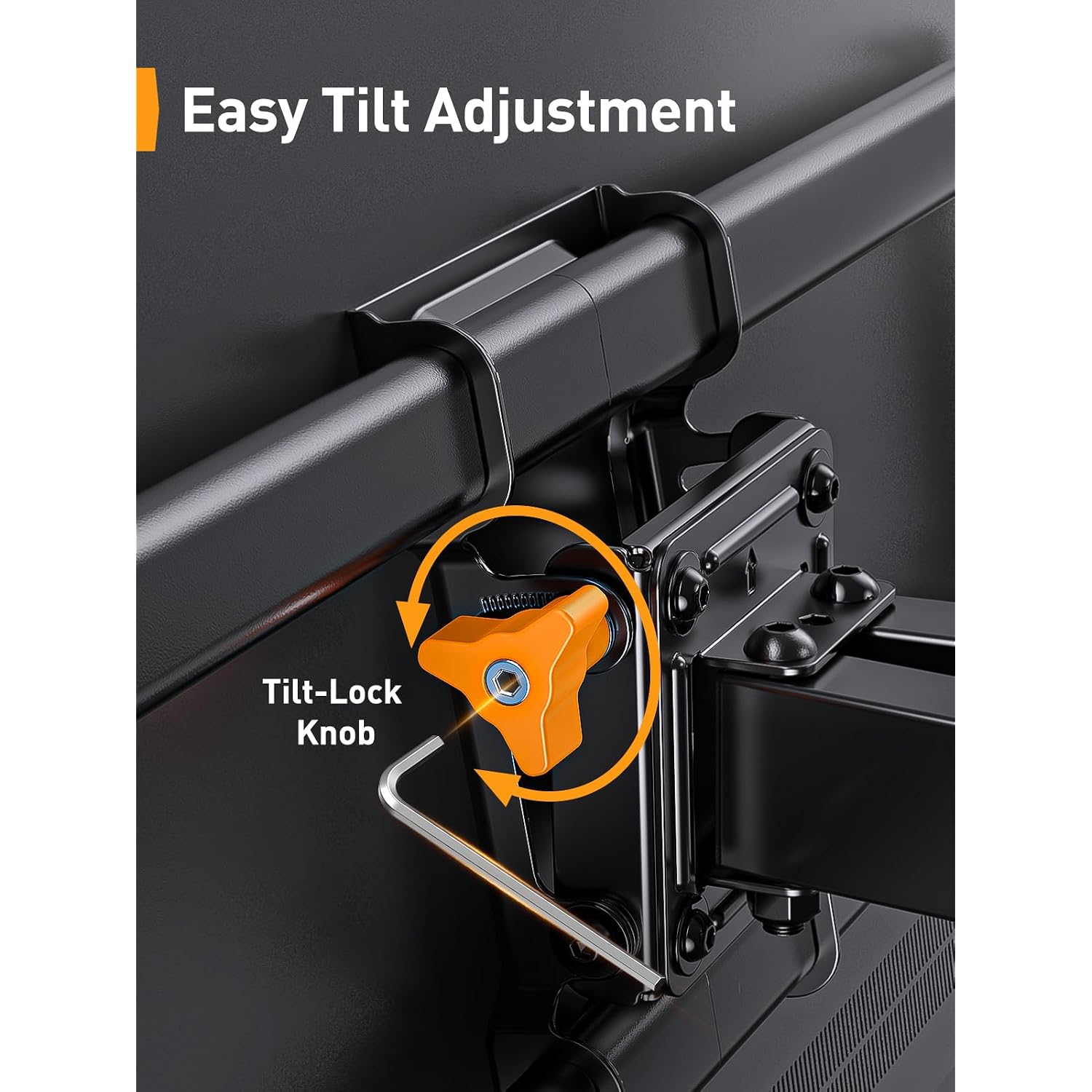 Perlegear Ul Listed Full Motion Tv Wall Mount For 42-90" Tvs Up To 132Lbs, Heavy Duty Tv Mount With Dual Articulating Arms, Tool-Free Smooth Tilt, Swivel, Fits 16" Studs, Max Vesa 600X400Mm, Pglf8