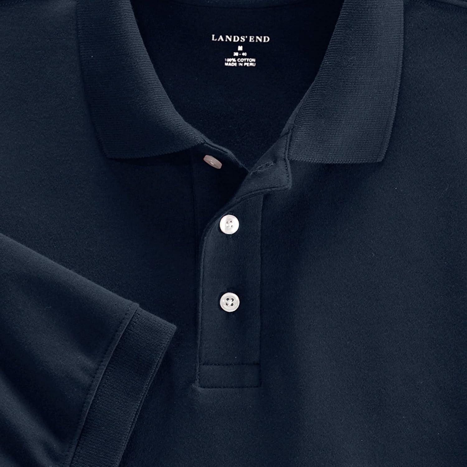 Lands' End Essentials Women'S Short Sleeve All Day Comfort Polo Shirt - 100% Cotton Won'T Shrink Pill Fade