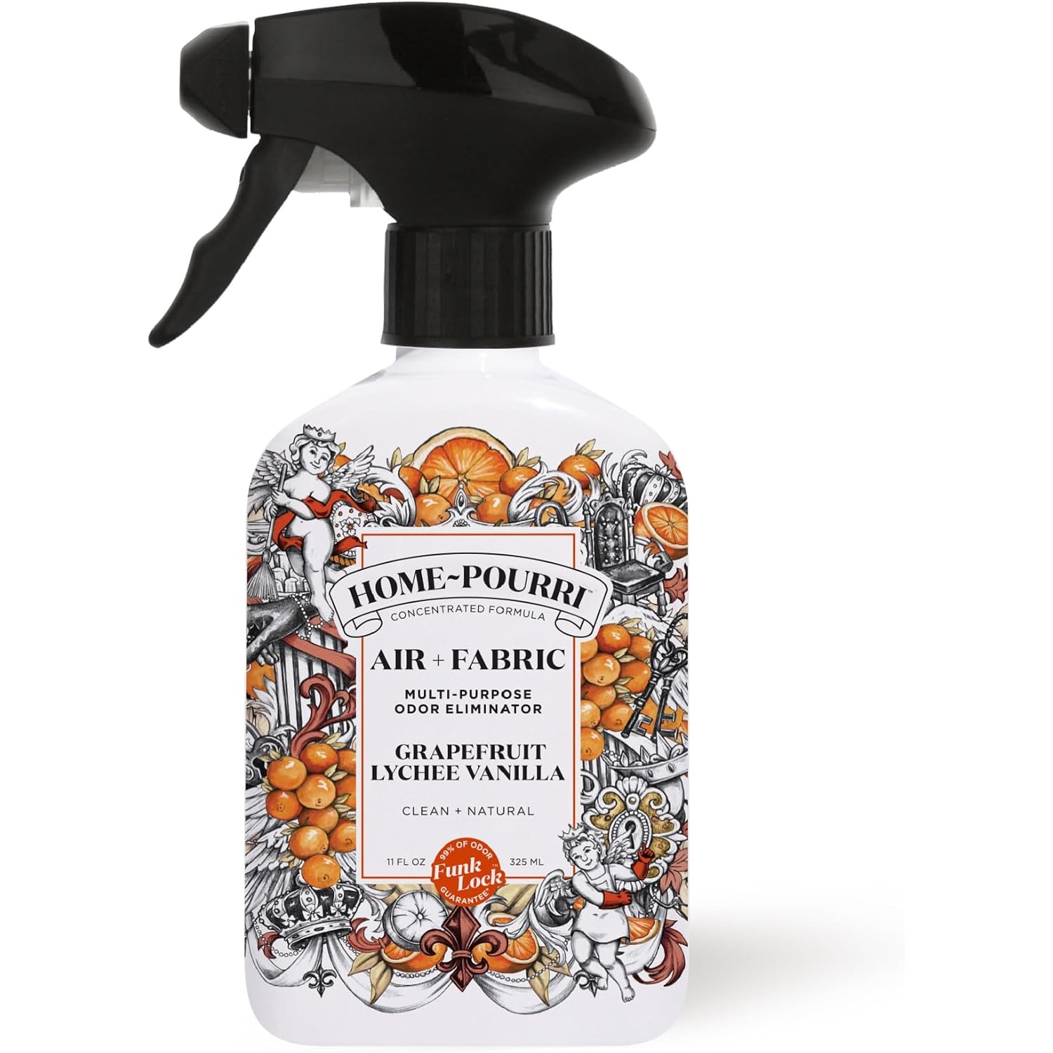Home-Pourri Air + Fabric Multi-Purpose Odor Freshener Spray, Grapefruit Lychee Vanilla, 11 Fl Oz - Vanilla And Grapfruit Lychee