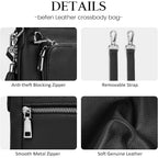 Befen Anti Theft Genuine Leather Crossbody Bags For Women Handbags And Shoulder Basg With Built In Wallet Rfid Leather Purse