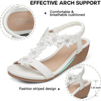 Shibever Wedge Sandals For Women Dressy: Summer Platform Comfortable Low Wedges Womens Sandal