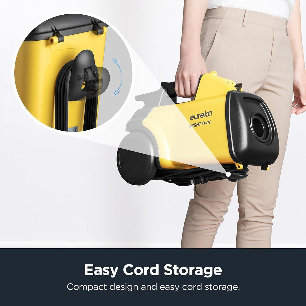 Eureka Canister Vacuum Cleaner, Lightweight Vacuum Cleaner For Home, Yellow
