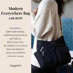 Baggallini Modern Everywhere Crossbody Bag for Women 11x9x4.5 Rfid Hobo Bag