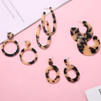 16 Pairs Trendy Statement Acrylic Rattan Earrings for Women-Fashion Summer Beach Vacation Boho Jewelry Set