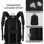 Keofid Travel Backpack For Men And Women, Anti Theft Laptop Backpack With Usb Charging Port For Work, Large Bag For College, Carry-On Backpack With Luggage Strap, Water Resistent(Black)
