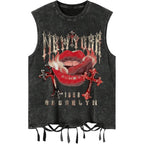 Verdusa Men'S Y2K Graphic Tees Grunge Hippie Distressed Tank Top