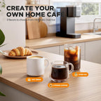 Tastyle Single Serve Coffee Maker, Iced and Hot Coffee Machine for K Cup & Grounds, Compact Design, 40oz Removable Water Reservoir, 6 to 24 Oz Brew Sizes, Fits 7.3" Travel Mug, Black