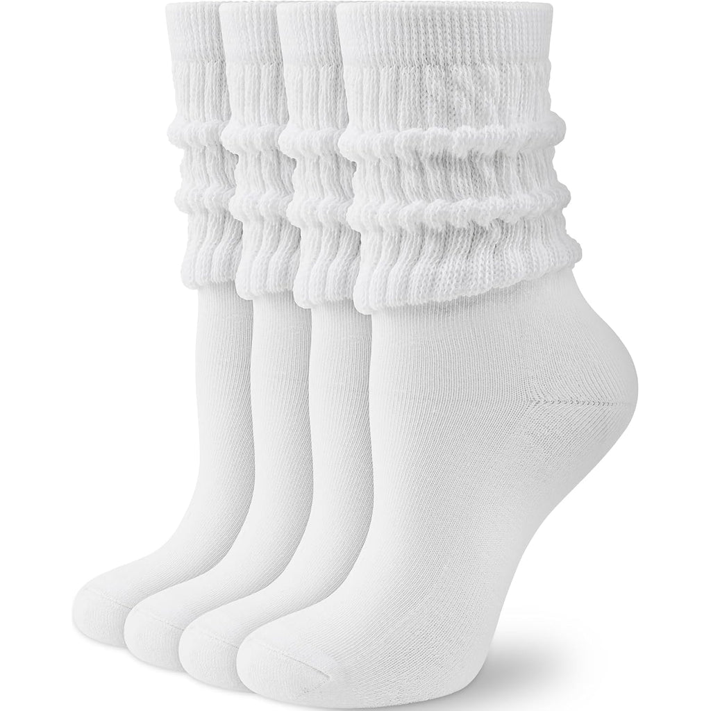 Hongteya Slouchy Crew Socks For Women Soft Scrunch Socks Cute Fashion Retro For Boot Sneakers Size 5-11