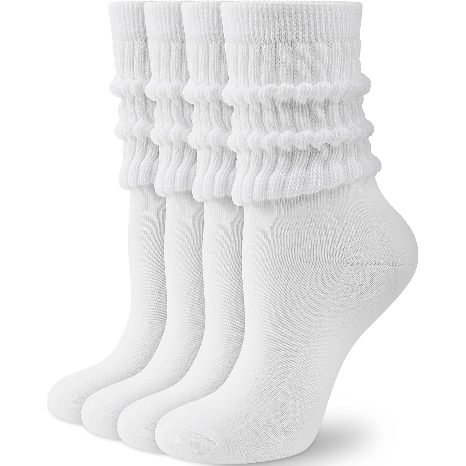 Hongteya Slouchy Crew Socks For Women Soft Scrunch Socks Cute Fashion Retro For Boot Sneakers Size 5-11
