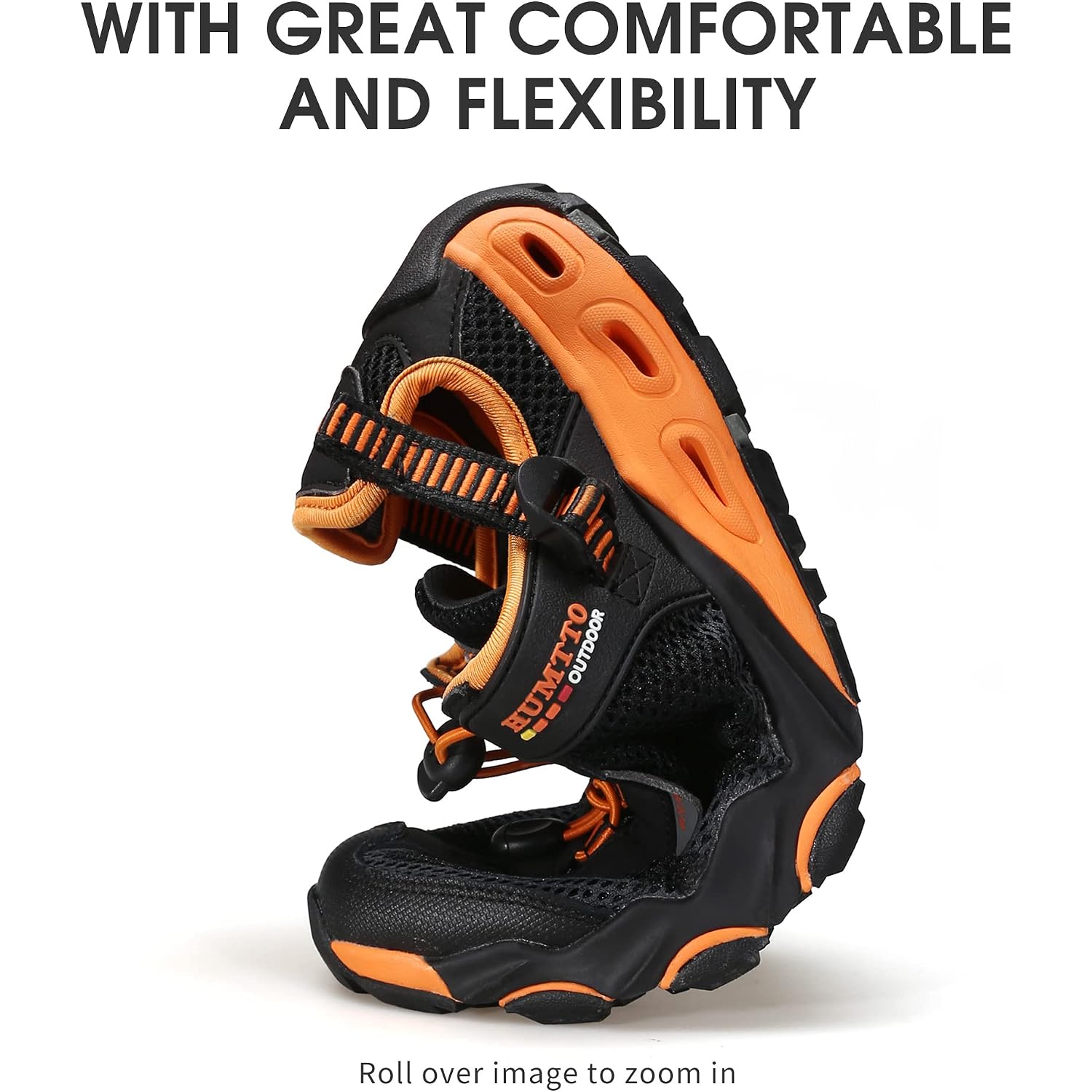 Humtto Men'S Amphibious Water Shoes - Hiking Sandals For Men Outdoor Water Sandal Closed Toe Non-Slip River Shoes Summer Quick Drying Aqua Shoe