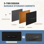 Dumos 9 Drawer Dresser For Bedroom, Fabric Storage Organizer With Sturdy Metal Frame, Wooden Top Chest Of Drawers For Closet Entryway Guest Room,Matte Black