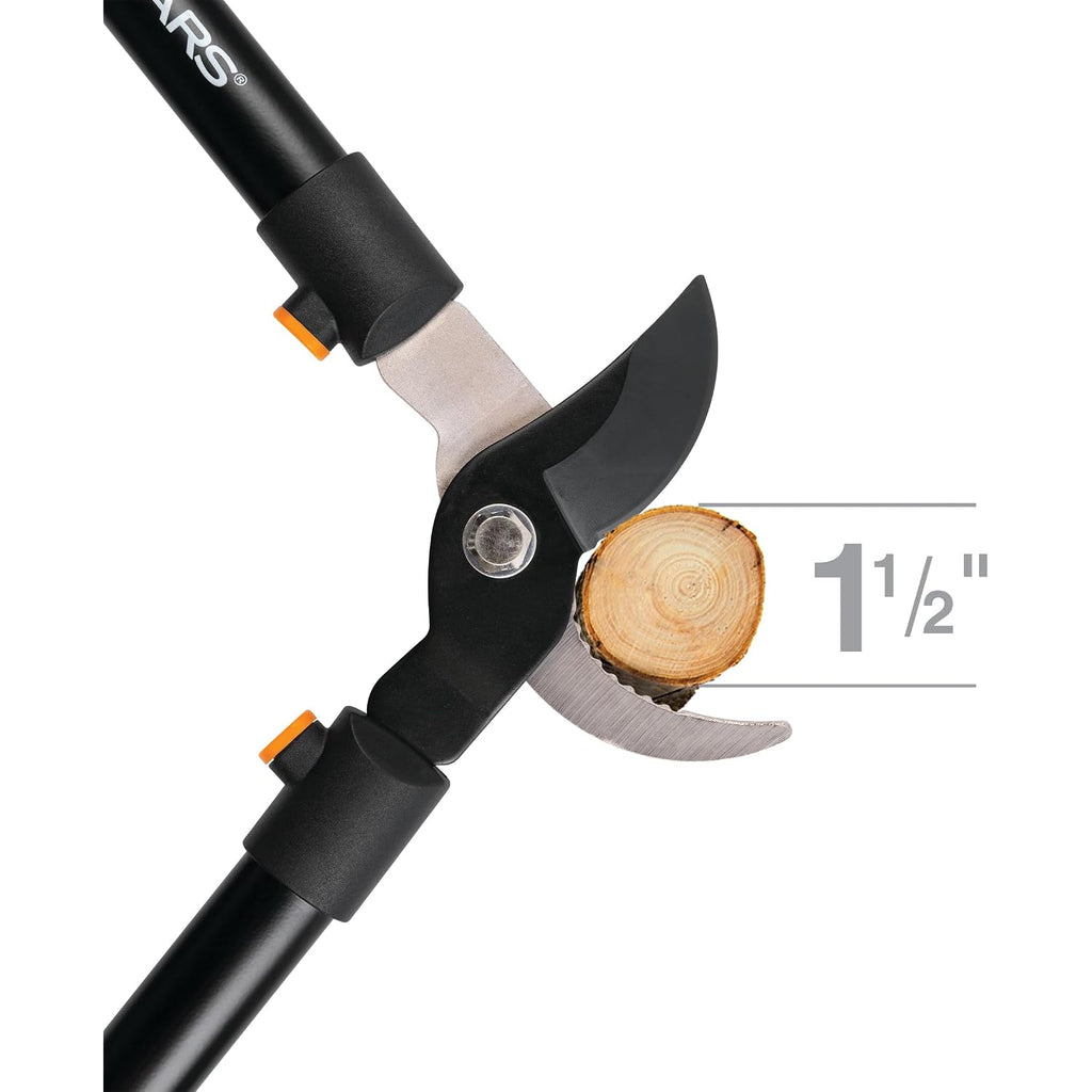 Fiskars 28" Loppers For Tree Trimming, Heavy Duty, Rust-Resistant Sharp Bypass Steel Blade Loppers, Branch Cutter Up To 1.5" Diameter Cut Capacity, Shock-Absorbing Handle, Garden Tools
