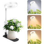 Lbw Grow Light For Indoor Plants, Full Spectrum Plant Light With Base, Height Adjustable Plant Growing Lamp With Auto On/Off Timer 6/8/12/16H, 3 Colors,5 Dimmable Brightness, For Small Plants, White