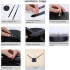 Lafocuse Silent 24 Inch Diy Wall Clock With Large Clock Hands And Motor Kit, Diy 12888 Clock Movement Mechanism Replacement With 12 Inch Long Minute Hands For Living Room