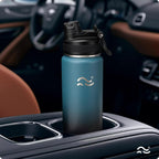 Insulated Water Bottle With Silicone Boot (36Hrs Cold/18Hrs Hot) - Diy Stickers, Leakproof, Bpa Free, Black, 24 Oz [2-In-1 Lid]