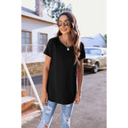 Newchoice Women's Casual Batwing Long Sleeve T Shirt Round Neck Basic Loose Tunic Tops