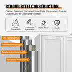 71" Tall Metal Storage Cabinet, Kitchen Pantry Storage Cabinets With Doors And 4 Shelves, White Pantry Cabinet, Utility Kitchen Cupboard, Large Steel Cabinets For Dining, Office, Living Room