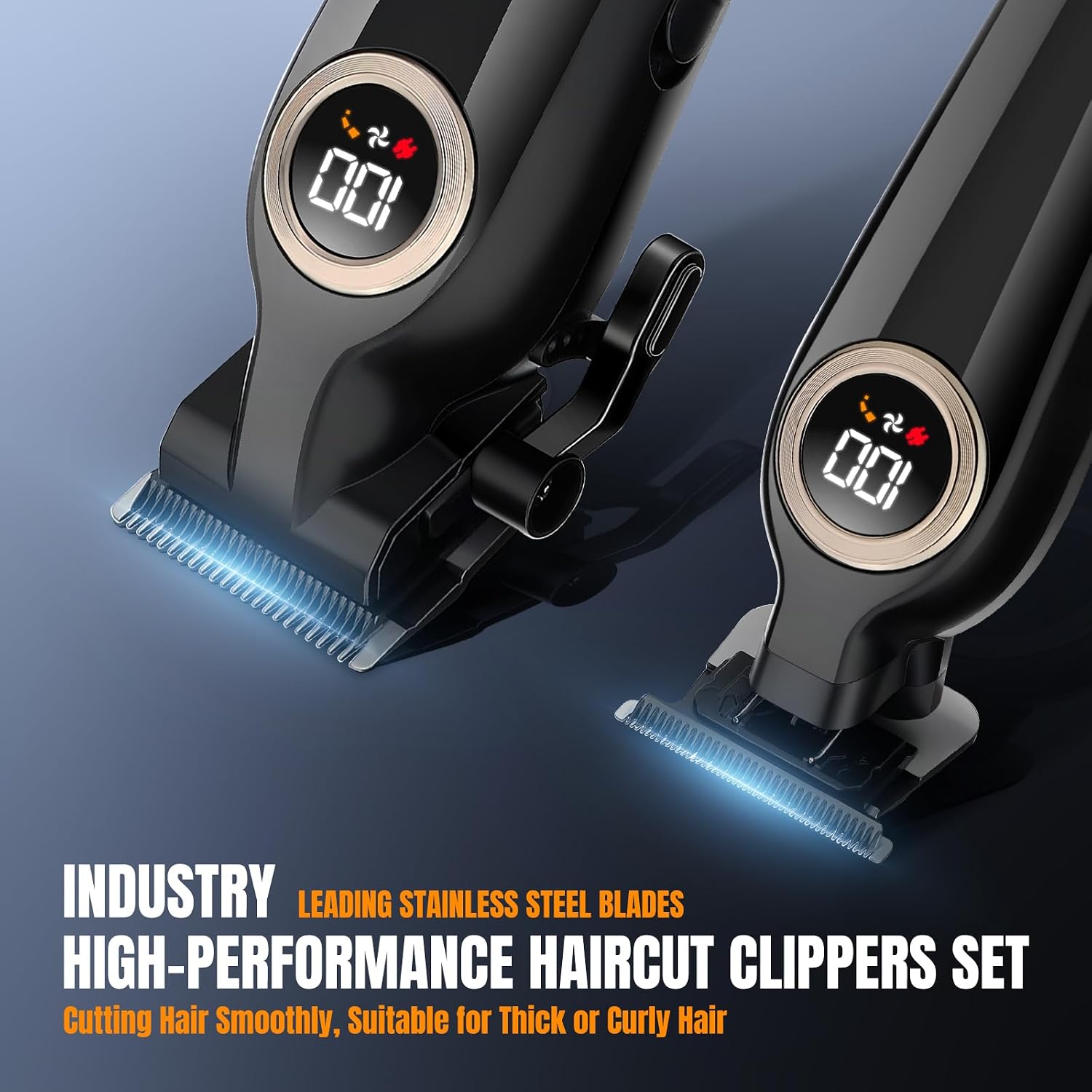 Hair Clippers For Men Professional, Cordless Barber Clippers And Trimmers Set, Electric Clippers For Hair Cutting Kit With Led Display, Gift For Men