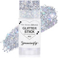 Silver Hair Glitter Stick,Cheer Body Face Glitter,Mardi Gras Outfit For Women,Rave Music Festival Singer Concert Accessories,Waterproof Halloween Cosplay Shimmer Makeup