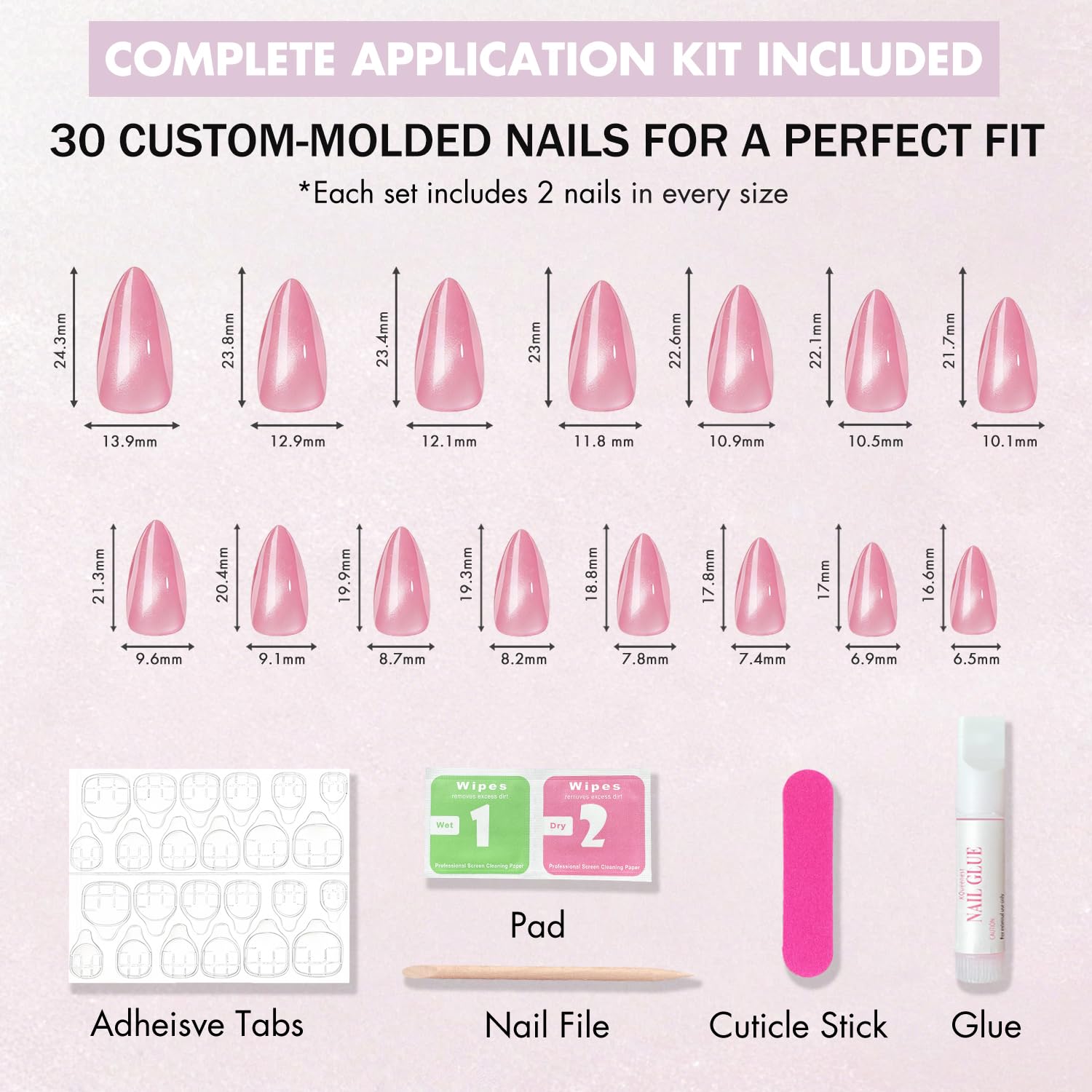 KQueenest Cat Eye Press On Nails Almond, 30 Pcs Glitter Black Press On Nails Medium, Sparkly Fake Nails With Glue, Luxury Chrome Nails Press ons, Reusable Stick on Nail for Women Winter Decoration