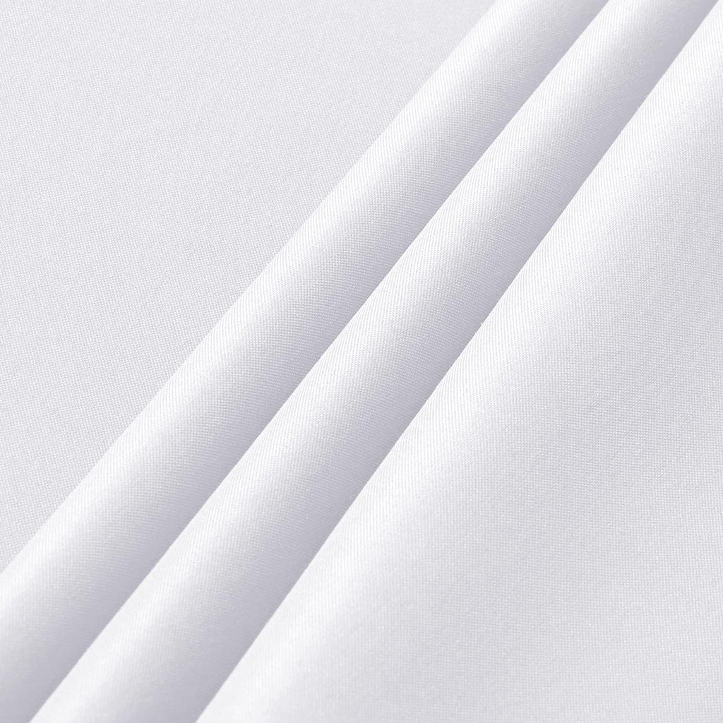 sancua 2 Pack White Tablecloth 60 x 102 Inch, Rectangle 6 Feet Table Cloth - Stain and Wrinkle Resistant Washable Polyester Table Cover for Dining Tables, Buffet Parties and Camping