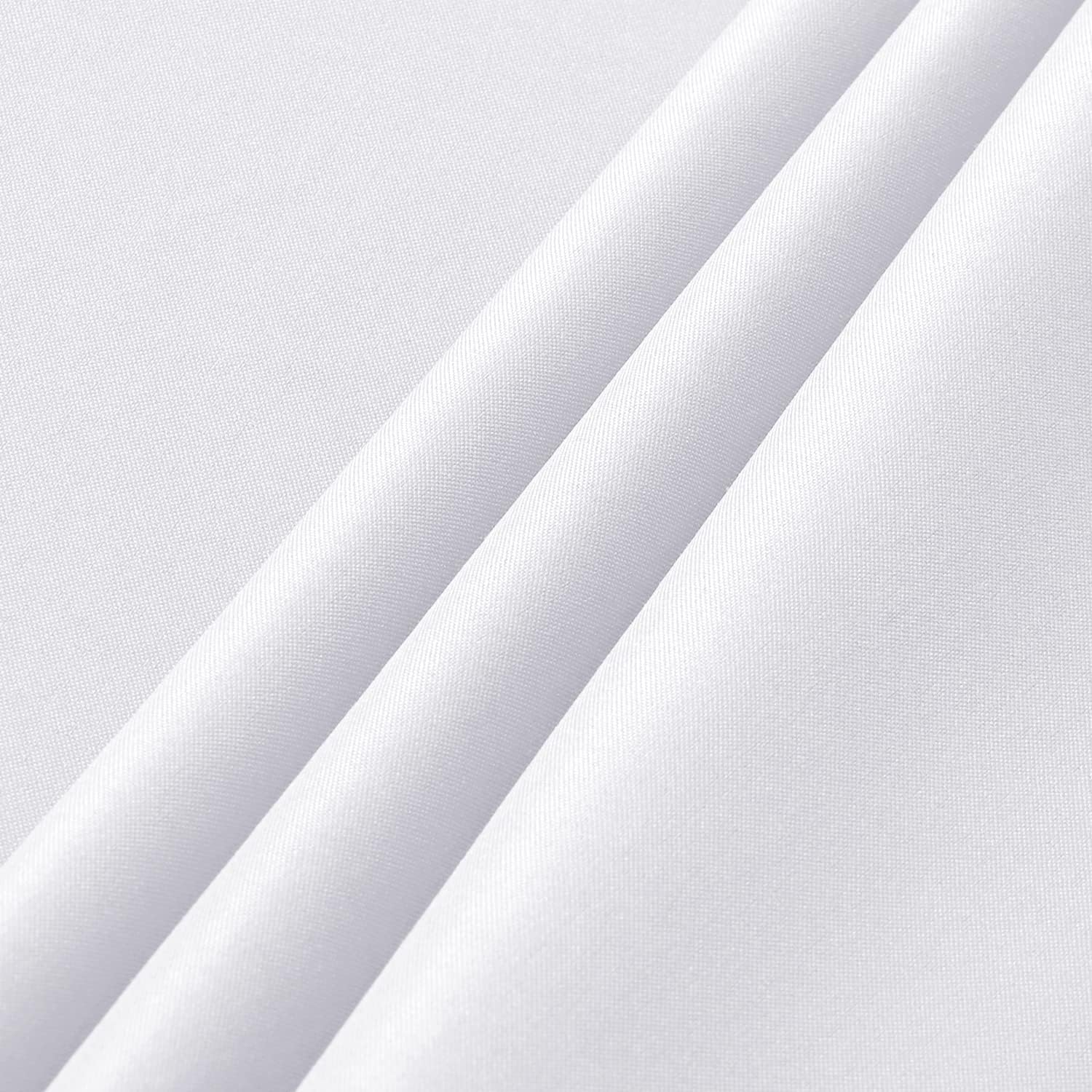 sancua 2 Pack White Tablecloth 60 x 102 Inch, Rectangle 6 Feet Table Cloth - Stain and Wrinkle Resistant Washable Polyester Table Cover for Dining Tables, Buffet Parties and Camping