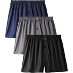 Bamboo Cool Men'S Boxer Short Soft And Breathable Knit Boxers For Men Moisture-Wicking Underwear With Button Fly