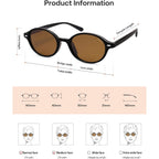 Sojos Retro Oval Round Polarized Sunglasses Womens Mens, Small Chic Vintage Trendy Sunnies Sj2611