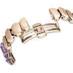 Swarovski Watch, Octagon Cut Bracelet, Purple, Champagne Gold-Tone Finish