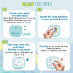 Visual Timer For Kids - 60 Minute Pomodoro Timers For Classroom Kitchen Office, Countdown Kids Timer Clock With Rainbow Disk, Desk Time Management Tool For Toddler With Silent Operation, Blue