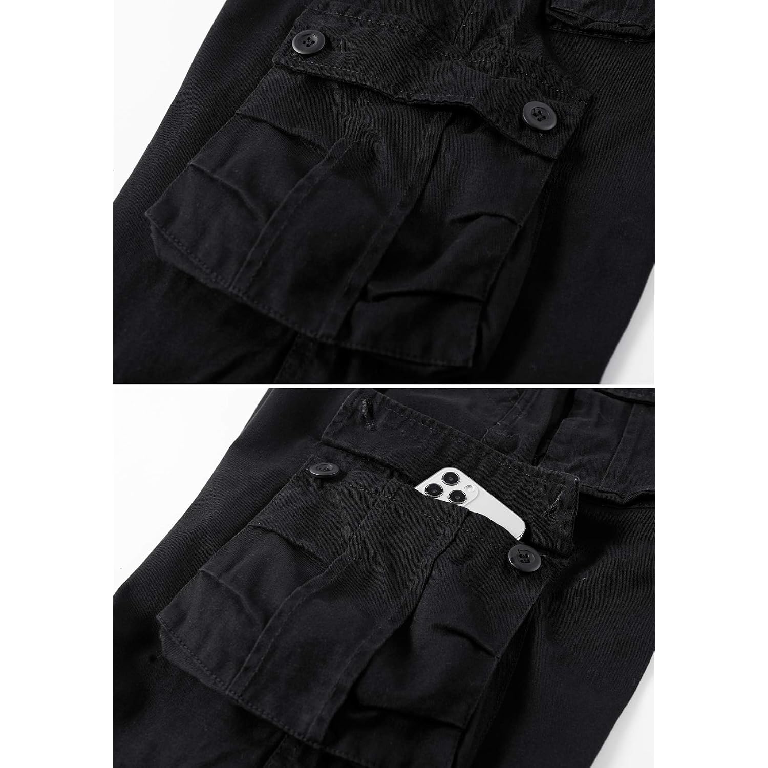Vcansion Men'S Cargo Shorts Casual Cotton Multi-Pockets Elastic Waist Camo Shorts
