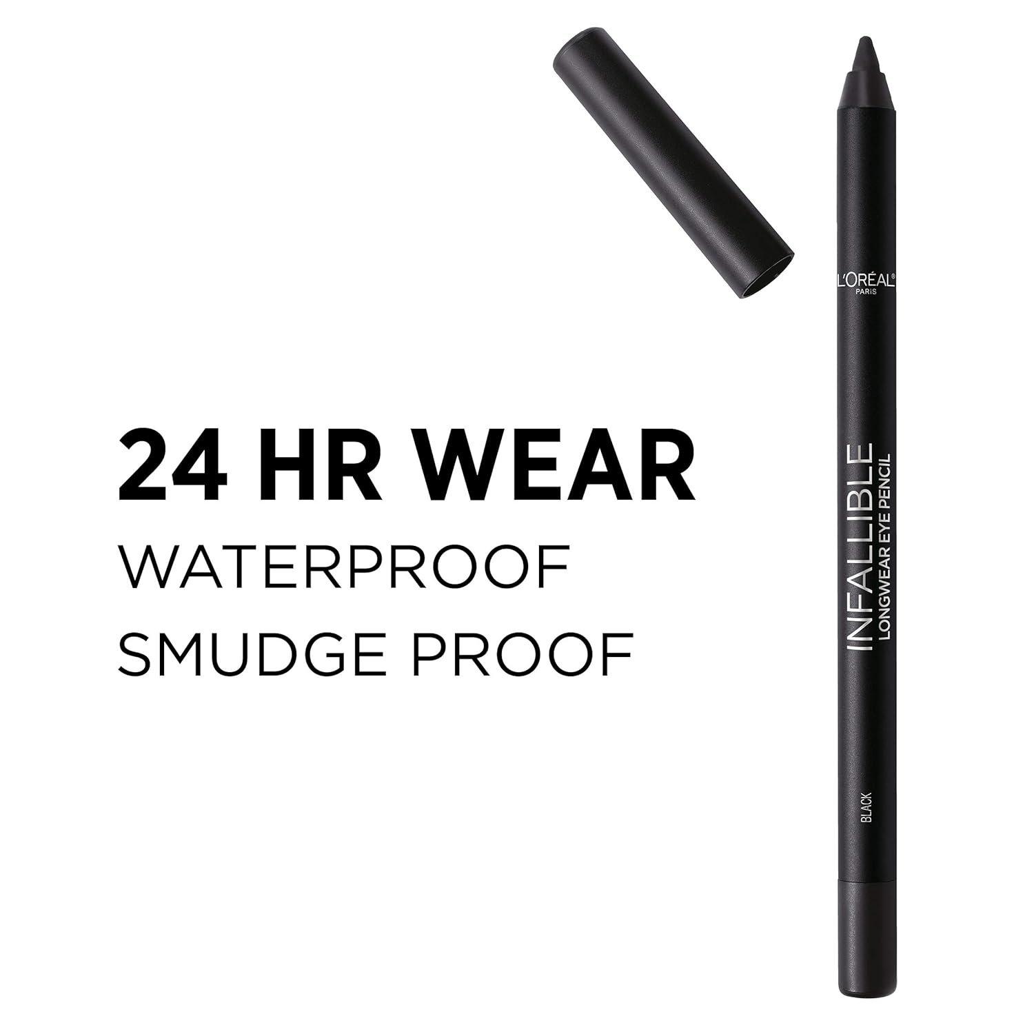 L'Oreal Paris Makeup Infallible Pro-Last Pencil Eyeliner, Waterproof and Smudge-Resistant, Glides on Easily to Create any Look, Aubergine, 0.042 oz.
