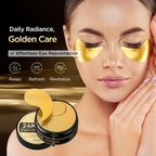 24K Gold Under Eye Patches - Firming, Glowing & Hydrating Hydrogel Mask For Puffy Eyes, Dark Circles, Wrinkles, Eye Bags Treatment, Gifts For Women And Men, 30 Pairs
