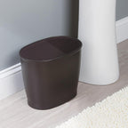 Idesign Slim Plastic Bathroom Trash Can, Bronze | Small Garbage Bin, For Bedroom, Office, Desk, Dorm