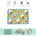 Ice Cube Trays Set Of 2, 15-Cube Silicone Molds With Removable Lids | Stackable, Easy Release, Bpa-Free, Reusable, For Freezer And Whiskey