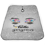 Barber Cape Hello Butterflies Gorgeous Silvery Glitters Salon Hair Cut Apron Barbershop Kits For Women 55''X66''