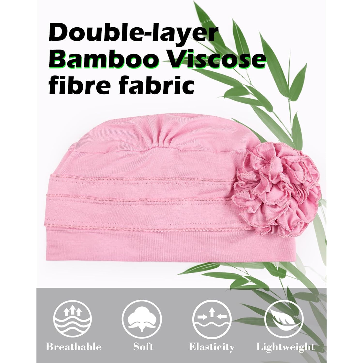 Chemo Headear for Women Soft Cancer Headwear Pink