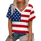 Alaroo Womens Summer Tops 2026 V Neck Short Sleeve Shirts Trendy Dressy Casual Vacation Outfits Printed
