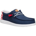 Heydude Men'S Wally Americana Mesh Slip On Shoe | Breathable Casual Travel Shoes | Lightweight Outsole