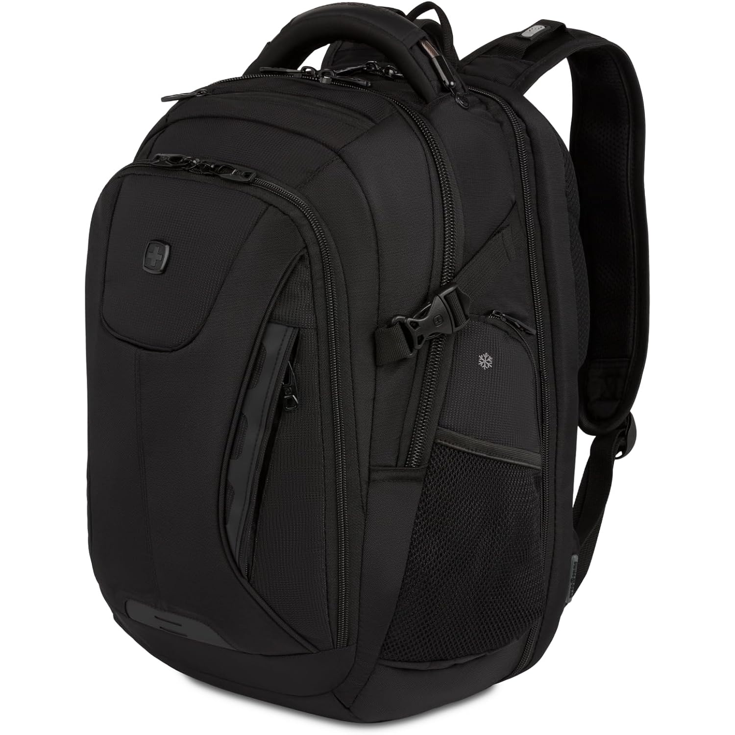 Swissgear Travel Tech Elite Laptop Backpack – Fits Laptops Up To 16” – Scansmart Tsa-Friendly Backpack With Usb Port, Shoe Compartment & Organizer Pockets – Black