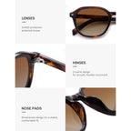 Sojos Trendy Square Polarized Sunglasses For Women Men, Retro Vintage Uv Protection Womens Mens Sun Glasses Sj2624