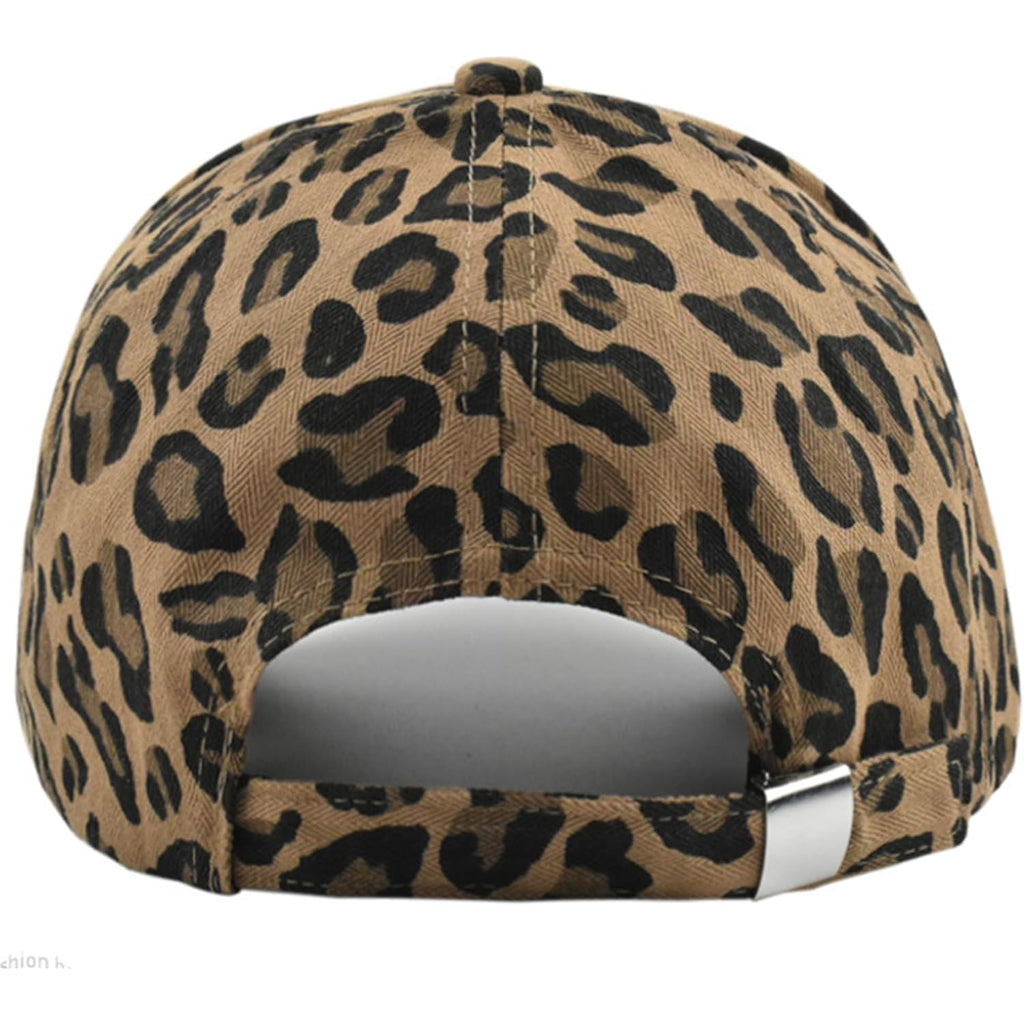 Baseball Hats for Women Men Adjustable Leopard Print Dad Trucker Hat Cotton Sun Protection Caps Sports Golf Medium