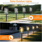 Solar Pathway Lights Outdoor Waterproof – 8 Pack Bright Solar Powered Garden Lights With Auto On/Off, Ip65 Led Landscape Lighting For Walkway Patio Lawn Yard Decor