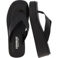 Cushionaire Pippin Chunky Platform Flip Flops, Stylish Wedge Flip Flops For Women With Cushioned Footbed And Durable Sole