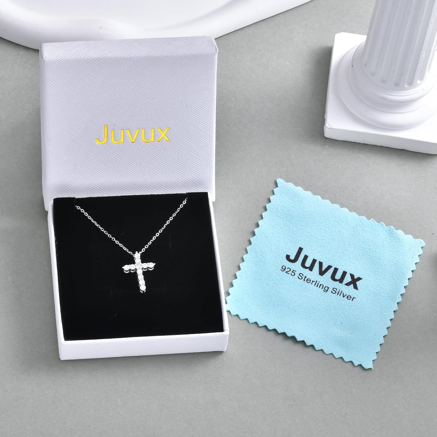 925 Sterling Silver Cross Necklaces for Women 18K Gold Plated Cubic Zirconia Cross Pendant Necklace Easter Baptism Religious Jewelry Minimalist Gift
