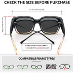 Myiaur Fit Over Sunglasses for Women, Trendy Designer Style Oversized Polarized Sunglasses for Driving with UV400 Protection