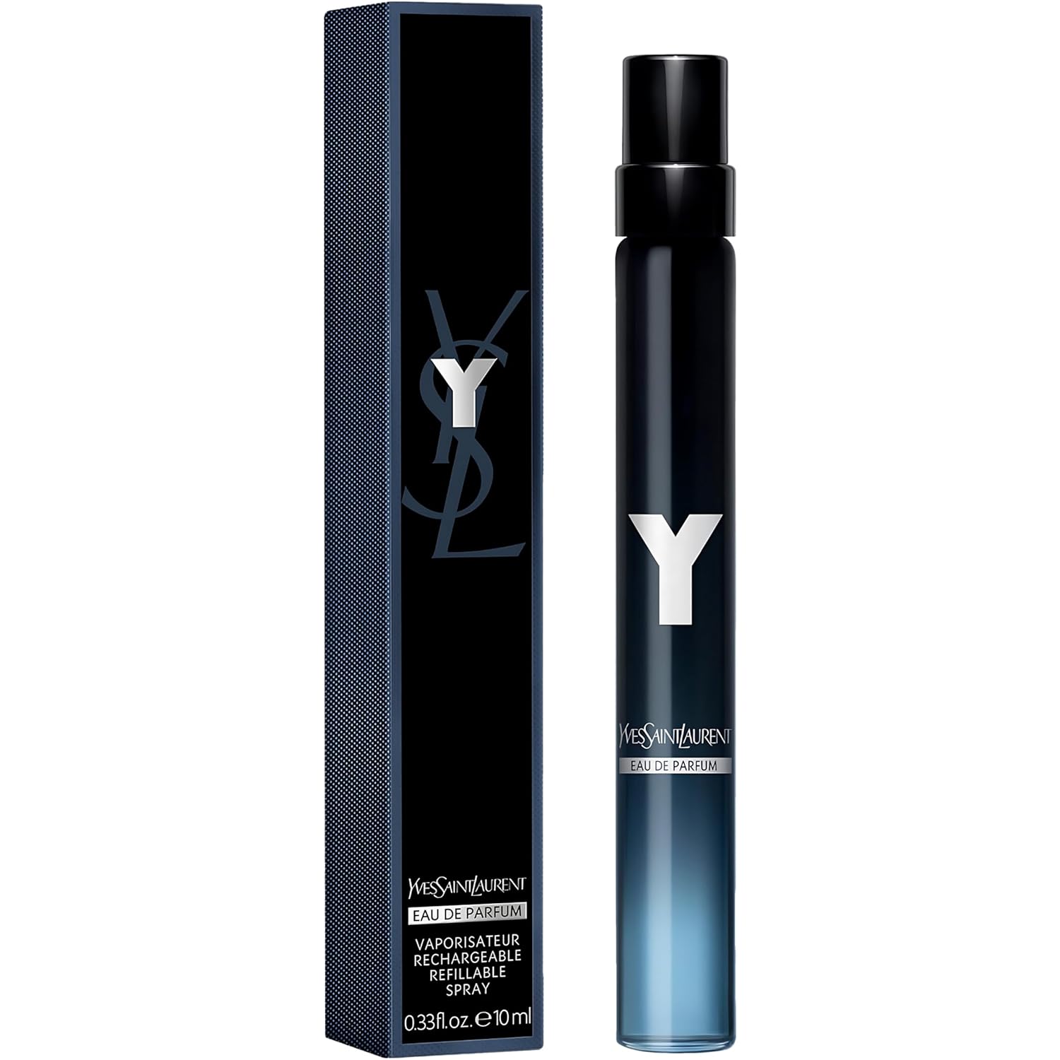 Y by Yves Saint Laurent for Men 0.33 oz Eau de Parfum Travel Spray Refillable