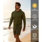 5 Pack Mens Upf 50+ Sun Protection Hoodie Long Sleeve Uv Spf Fishing Shirts Lightweight Running Rash Guard Sun Shirt