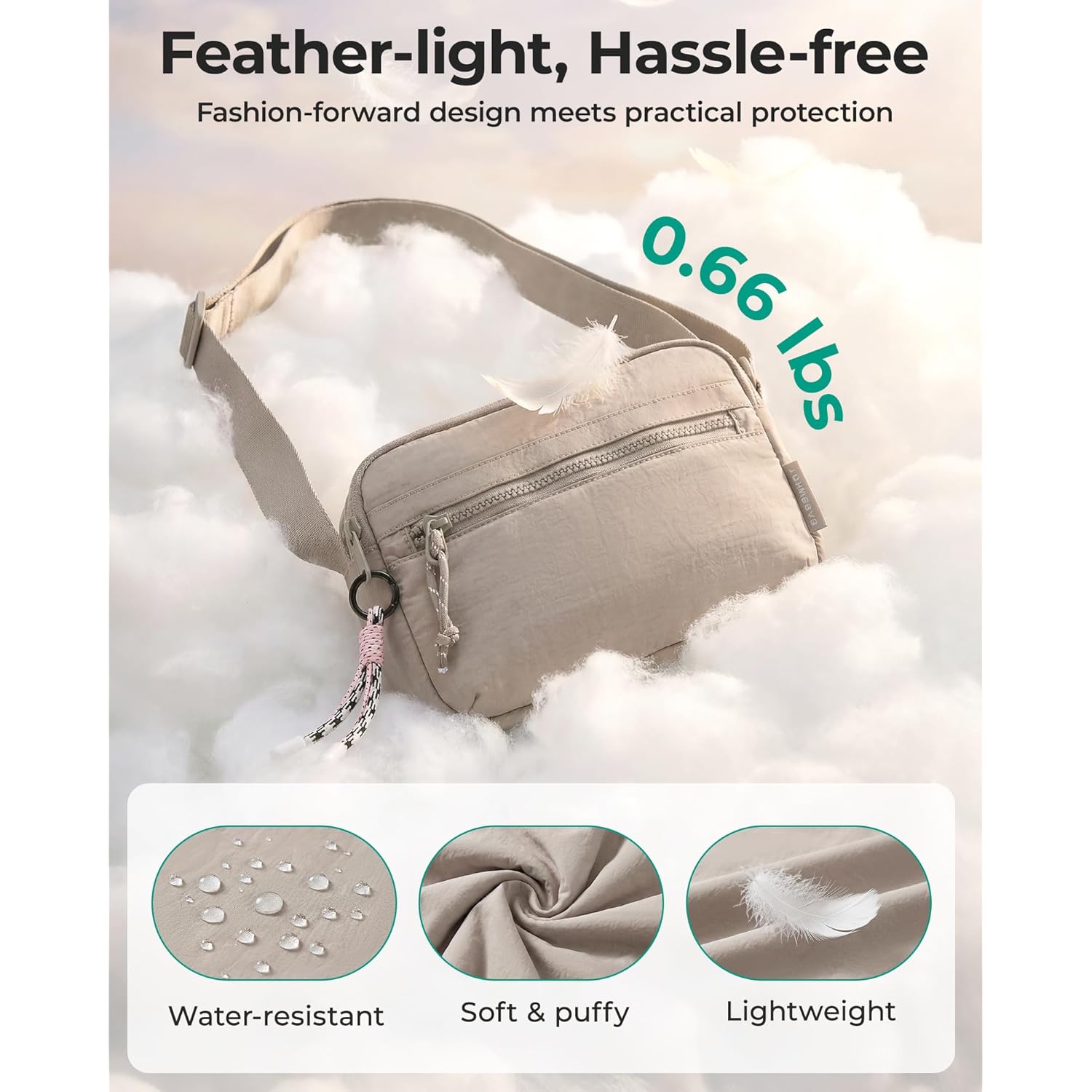 BAGSMART Cross Body Purse, Small Crossbody Bags for Women Travel Purse, Casual Shoulder Handbag Wallet
