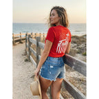 Christian Shirts for Women Religious Sayings Tshirt Jesus Gift Inspirational Graphic Tee Short Sleeve Top Red1